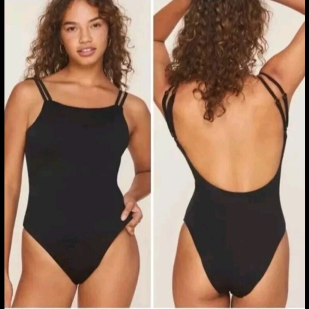 Andie Swim The Rockaway One Piece Swimsuit Black Size S - NWT